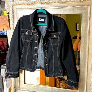 Black Denim Jacket with 1% Stretch size M